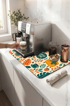 Valerine Life Kahve Espresso Makinesi Matı 35x45cm Çaycı Pad Su Geçirmez Coffee Lounge