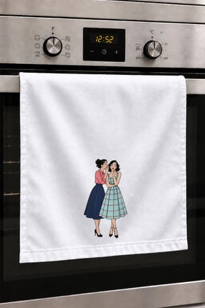 Valerine Life El Kurulama Havlusu 30x50cm Mutfak, Fırın için Pamuklu Emici Aramızda Kalsın