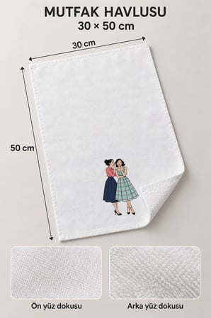 Valerine Life El Kurulama Havlusu 30x50cm Mutfak, Fırın için Pamuklu Emici Aramızda Kalsın