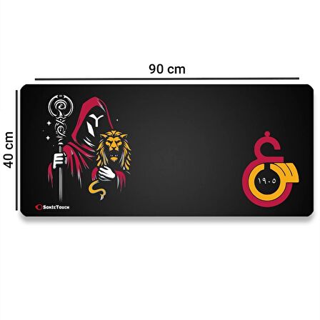 SonicTouch UltraGrand Derin GS Taraftar 1905 Dikişsiz Xxl Gaming Oyuncu Sarı Kırmızı Klavye Mouse Pad 40x90Cm