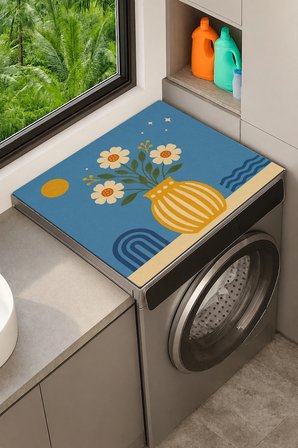 Valerine Life Çamaşır Kurutma Makinesi Üstü Düzenleyici Matı Sıvı Geçirmez Örtü Güneşli Vazo