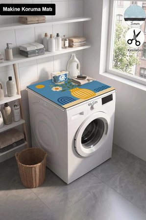 Valerine Life Çamaşır Kurutma Makinesi Üstü Düzenleyici Matı Sıvı Geçirmez Örtü Güneşli Vazo
