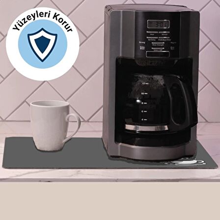 Valerine Life Kahve Makinesi Matı Su Geçirmez Kaymaz Çaycı, Çay Espresso Makinesi Pad 35x45cm