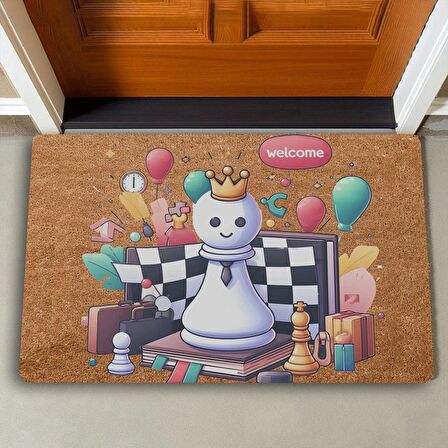 Valerine Life Satrançlı Welcome Kapı Önü Paspası 45x70cm