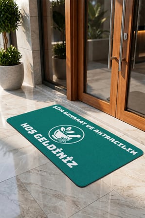Valerine Life Kapı Önü Paspası 50x90cm Dijital Baskı Kaymaz Kişiye Firmaya Özel Baharat ve Aktar