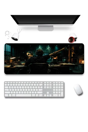 SonicTouch Klavye Mousepad 40x90cm Dikişsiz Pürüzsüz Sıvı Geçirmez Kaymaz Taban Perde Arkası