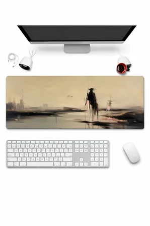 SonicTouch Klavye Mousepad 32x70cm Dikişsiz Pürüzsüz Sıvı Geçirmez Kaymaz Taban Yalnız Gölge