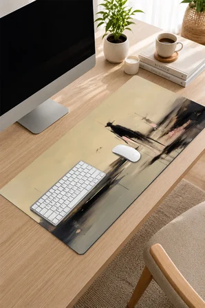 SonicTouch Klavye Mousepad 32x70cm Dikişsiz Pürüzsüz Sıvı Geçirmez Kaymaz Taban Yalnız Gölge