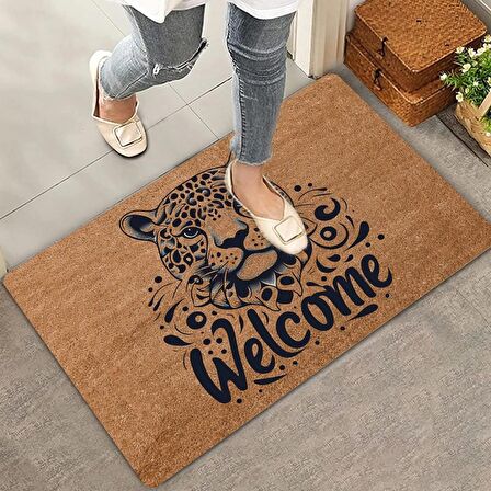 Valerine Life Vahşi Zarafet Jaugar Welcome Kapı Önü Paspası 45x70cm