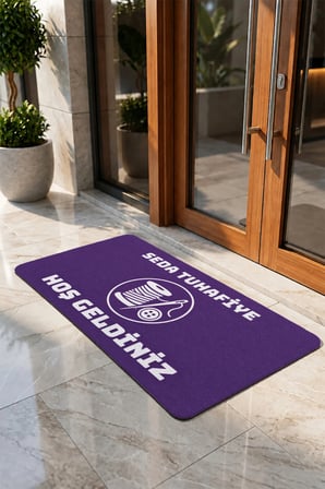 Valerine Life Kapı Önü Paspası 50x90cm Dijital Baskı Kaymaz Kişiye Firmaya Özel Tuhafiye