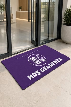 Valerine Life Kapı Önü Paspası 50x90cm Dijital Baskı Kaymaz Kişiye Firmaya Özel Tuhafiye