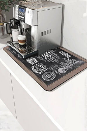 Valerine Life Kahve Makinesi Matı Sıvı Geçirmez Kaymaz Çaycı Espresso Makinesi Pad 35x45cm 27250205
