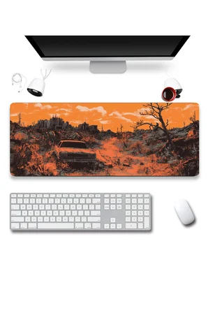 SonicTouch Klavye Mousepad 32x70cm Dikişsiz Pürüzsüz Sıvı Geçirmez Kaymaz Taban Çorak Dünya