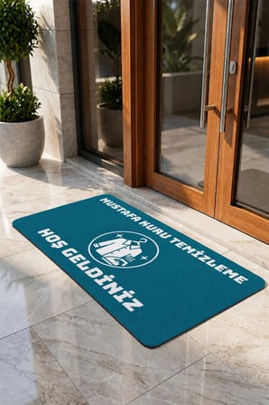 Valerine Life Kapı Önü Paspası 50x90cm Dijital Baskı Kaymaz Kişiye Firmaya Özel Kuru Temizleme
