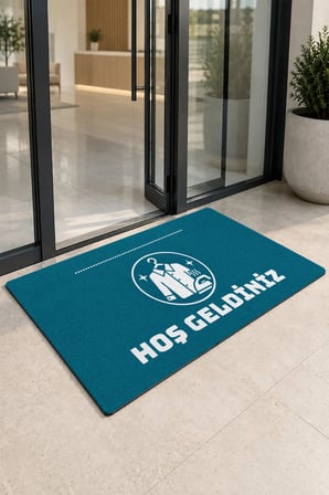 Valerine Life Kapı Önü Paspası 50x90cm Dijital Baskı Kaymaz Kişiye Firmaya Özel Kuru Temizleme