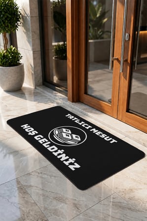 Valerine Life Kapı Önü Paspası 50x90cm Dijital Baskı Kaymaz Kişiye Firmaya Özel Tatlıcı Baklavacı