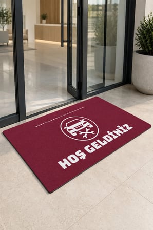 Valerine Life Kapı Önü Paspası 50x90cm Dijital Baskı Kaymaz Kişiye Firmaya Özel Oto Tamirci