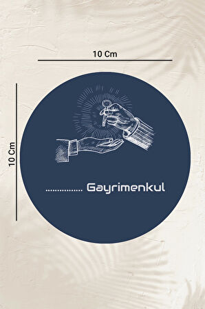 Valerine Life İsme Kişiye Firmaya Özel Emlakçı Gayrimenkul Ofisi Çay Fincan Kupa Bardak Altlığı 6 Ad
