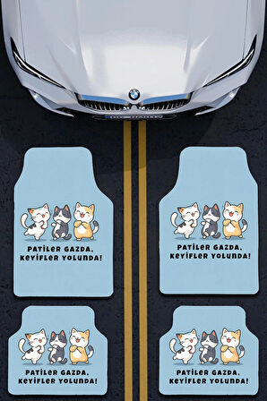 SonicTouch Universal Oto Araba Paspası Takımı Dijital Baskılı Her Araca Uyumlu Yıkanabilir 22OPD251105