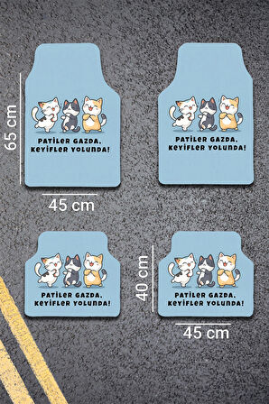 SonicTouch Universal Oto Araba Paspası Takımı Dijital Baskılı Her Araca Uyumlu Yıkanabilir 22OPD251105