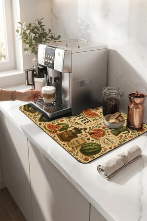 Valerine Life Kahve Espresso Makinesi Matı 35x45cm Çaycı Pad Su Geçirmez Watermelon Brew