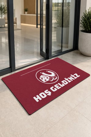 Valerine Life Kapı Önü Paspası 50x90cm Dijital Baskı Kaymaz Kişiye Firmaya Özel Şarküteri