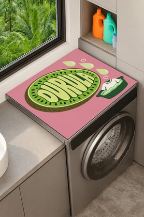 Valerine Life Çamaşır Kurutma Makinesi Üstü Düzenleyici Matı Sıvı Geçirmez Örtü Yeşil Duruluk