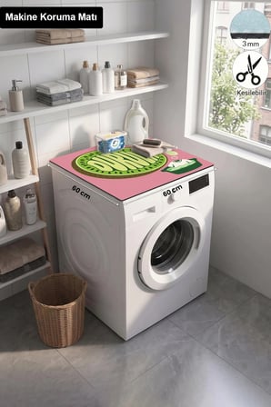 Valerine Life Çamaşır Kurutma Makinesi Üstü Düzenleyici Matı Sıvı Geçirmez Örtü Yeşil Duruluk