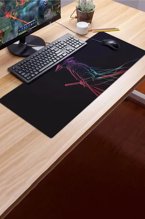 SonicTouch Klavye Mousepad 32x70cm Dikişsiz Pürüzsüz Sıvı Geçirmez Kaymaz Taban Işık Muhafızı