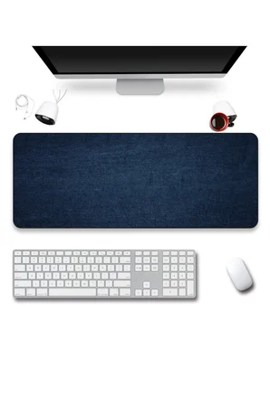 SonicTouch Klavye Mousepad 40x90cm Dikişsiz Pürüzsüz Sıvı Geçirmez Kaymaz Taban Gece Mavisi