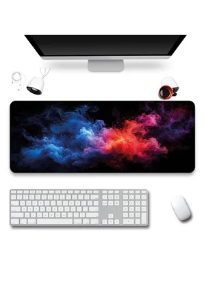 SonicTouch Klavye Mousepad 40x90cm Dikişsiz Pürüzsüz Sıvı Geçirmez Kaymaz Taban Kromatik Sis