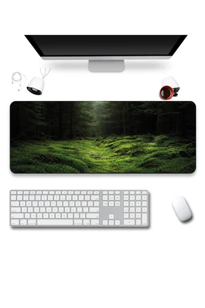 SonicTouch Klavye Mousepad 40x90cm Dikişsiz Pürüzsüz Sıvı Geçirmez Kaymaz Taban Yosun Vadisi