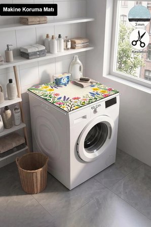 Valerine Life Çamaşır Kurutma Makinesi Üstü Düzenleyici Matı Sıvı Geçirmez Örtü Bahar Çerçevesi