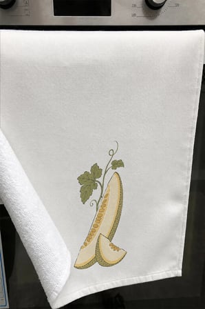 Valerine Life El Kurulama Havlusu 30x50cm Mutfak, Fırın için Pamuklu Emici Kavun Dilimi