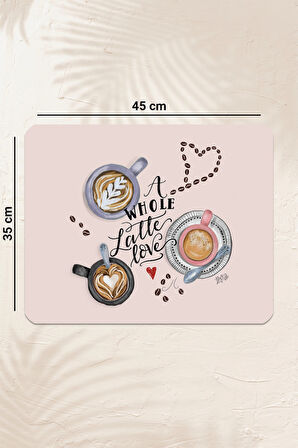 Valerine Life Kahve Makinesi Matı Sıvı Geçirmez Kaymaz Çaycı Espresso Makinesi Pad 35x45cm 27250214