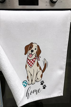 Valerine Life El Kurulama Havlusu 30x50cm Mutfak, Fırın için Pamuklu Emici Fularlı Dost