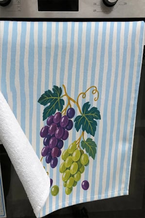 Valerine Life El Kurulama Havlusu 30x50cm Mutfak, Fırın için Pamuklu Emici Bağ Bereketi