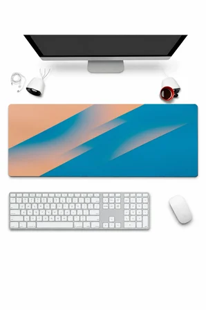 SonicTouch Klavye Mousepad 32x70cm Dikişsiz Pürüzsüz Sıvı Geçirmez Kaymaz Taban Mercan Ufku