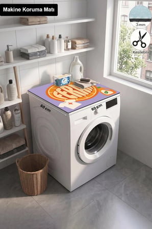 Valerine Life Çamaşır Kurutma Makinesi Üstü Düzenleyici Matı Sıvı Geçirmez Örtü Narenciye Ferahlığı
