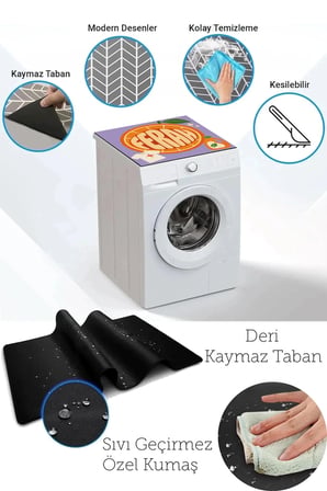 Valerine Life Çamaşır Kurutma Makinesi Üstü Düzenleyici Matı Sıvı Geçirmez Örtü Narenciye Ferahlığı