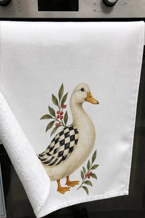 Valerine Life El Kurulama Havlusu 30x50cm Mutfak, Fırın için Pamuklu Emici Süslü Vakvak