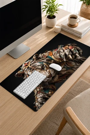 SonicTouch Klavye Mousepad 32x70cm Dikişsiz Pürüzsüz Sıvı Geçirmez Kaymaz Taban Kağıttan Kaplan