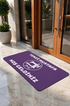 Valerine Life Kapı Önü Paspası 50x90cm Dijital Baskı Kaymaz Kişiye Firmaya Özel Terzi