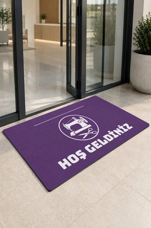 Valerine Life Kapı Önü Paspası 50x90cm Dijital Baskı Kaymaz Kişiye Firmaya Özel Terzi