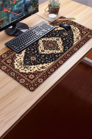 SonicTouch Klavye Mousepad 40x90cm Dikişsiz Pürüzsüz Sıvı Geçirmez Kaymaz Taban Şah Motifi