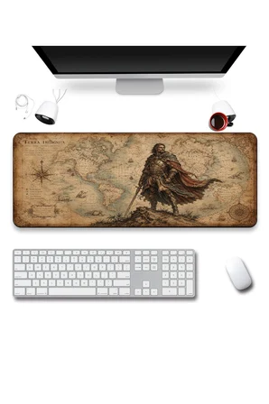 SonicTouch Klavye Mousepad 40x90cm Dikişsiz Pürüzsüz Sıvı Geçirmez Kaymaz Taban Dünya Fatihi