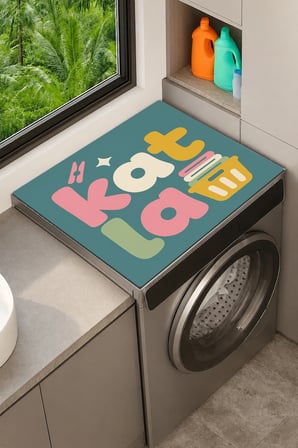 Valerine Life Çamaşır Kurutma Makinesi Üstü Düzenleyici Matı Sıvı Geçirmez Örtü Düzenli Sepet