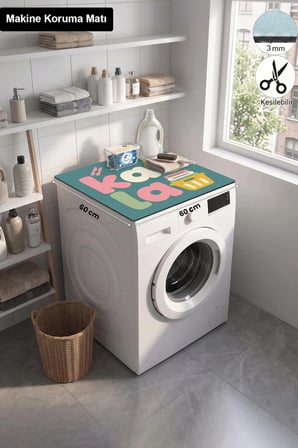 Valerine Life Çamaşır Kurutma Makinesi Üstü Düzenleyici Matı Sıvı Geçirmez Örtü Düzenli Sepet
