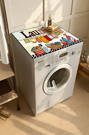 Valerine Life Çamaşır Kurutma Makinesi Matı Örtüsü 60x60cm Kaymaz Sıvı Geçirmez Silinebilir 27251005
