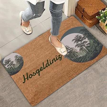 Valerine Life Amazon Bambu Ormanı Hoş Geldiniz Kapı Önü Paspası 45x70cm